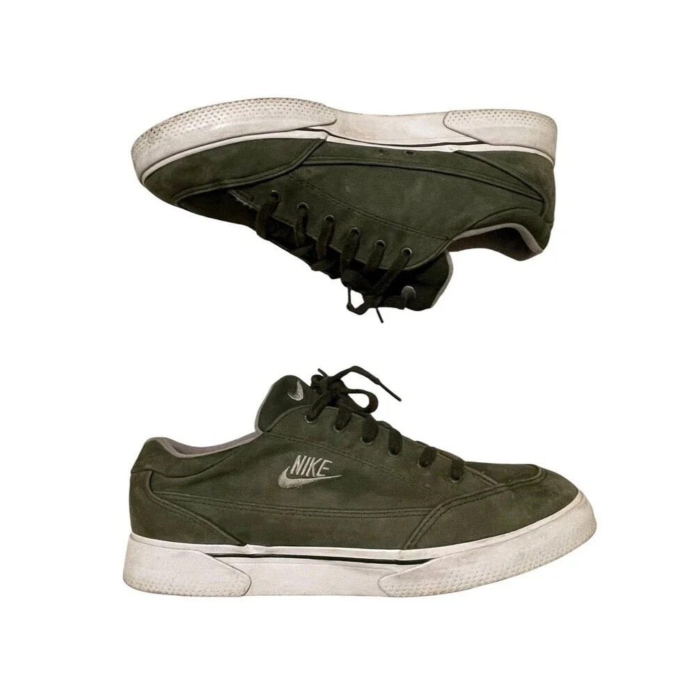 RARE Vintage Nike 1997 GTS Canvas Green Tennis Skate Shoes Sneakers Size 12 USA